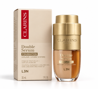 دابل سرم جوانساز کرم پودر سرمی کلارنس Double Serum Foundation رنگ L3N حجم 30 میل