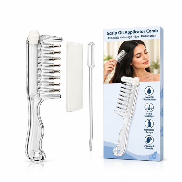 برس شانه روغن رسان / روغن تراپی Crystal Scalp Liquid Comb