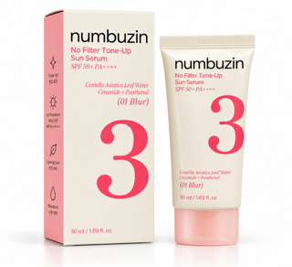 ضدآفتاب رنگی نامبوزین No.3 No Filter Tone-Up Sun Serum SPF50+ حجم 50 میل