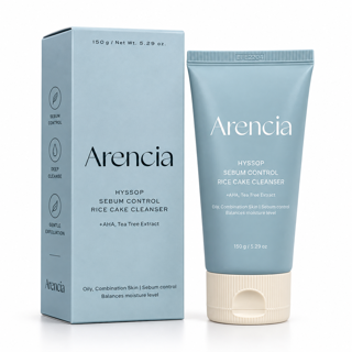 شوینده کنترل چربی آرنسیا Hyssop Sebum Control Rice Cake Cleanser حجم ۱۵۰ گرم